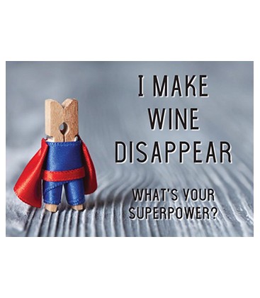 Postkort - "I make wine disappear....."