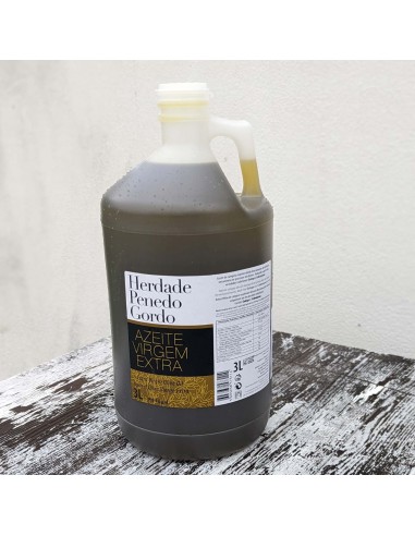 3 liter, Koldpresset ekstra jomfru olivenolie, Økologisk - Herdade Penedo Gordo